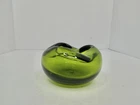 Vintage MCM Blenko Glass 452 Ashtray In Olive Joel Myers Stunning