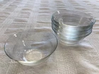 VINTAGE PYREX 445 CLEAR GLASS CUSTARD CUPS SET OF 4