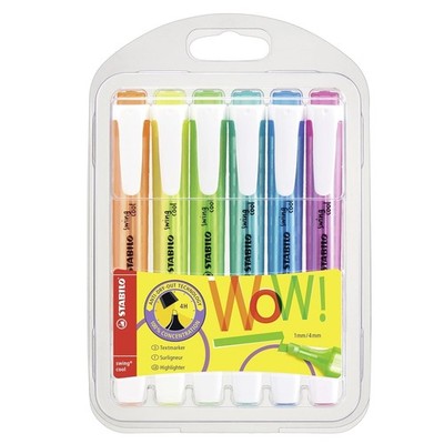 STABILO Swing Cool Textmarker Marker Stifte 1-4 mm Set 6 Farben