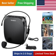 Portable Voice Amplifier Personal Microphone Headset for Speaking Rechargeabl...