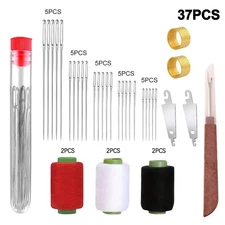 Big Eye Steel Needles Set - Long & Thin Handmade Quilting & Sewing Needles Kit