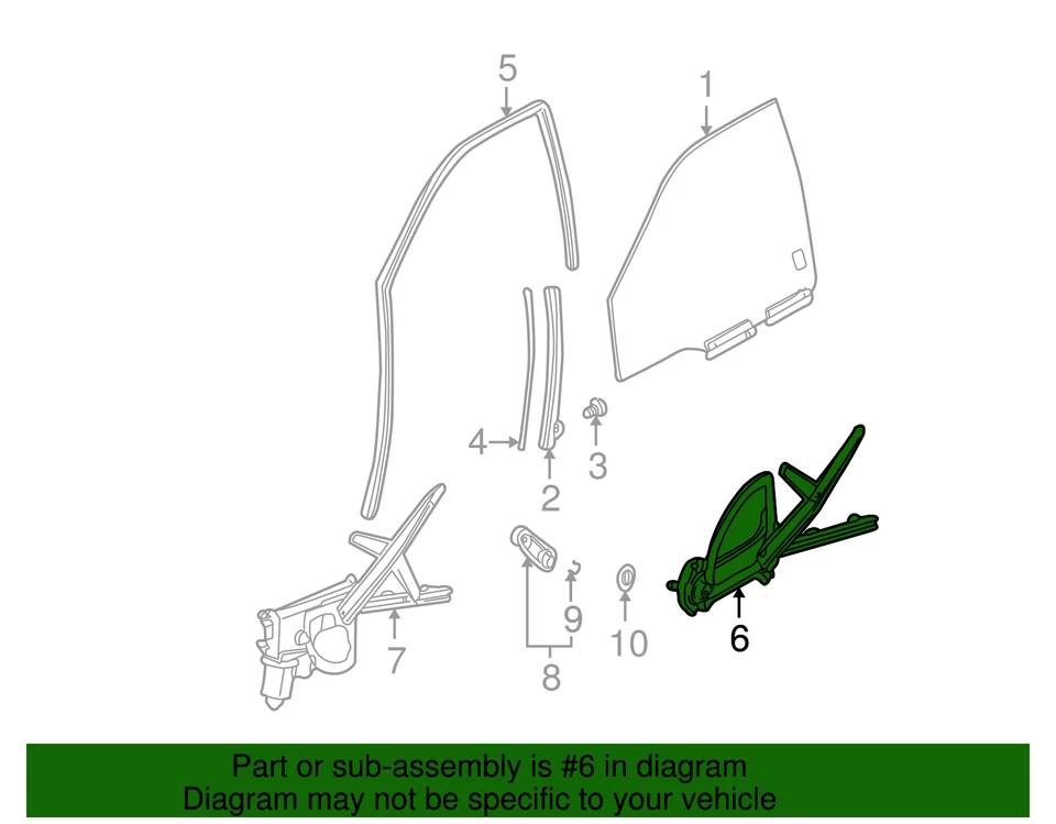 Genuine GM Window Regulator 22669948 - Image 4 of 4