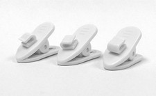 WindTech Universal Microphone Clothing Tie Clips - 3 Pack, White TC-5W 