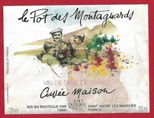 116-04 label wine table Savoie Cuvée MAISON J. PERRIER et Fils, Les Marches