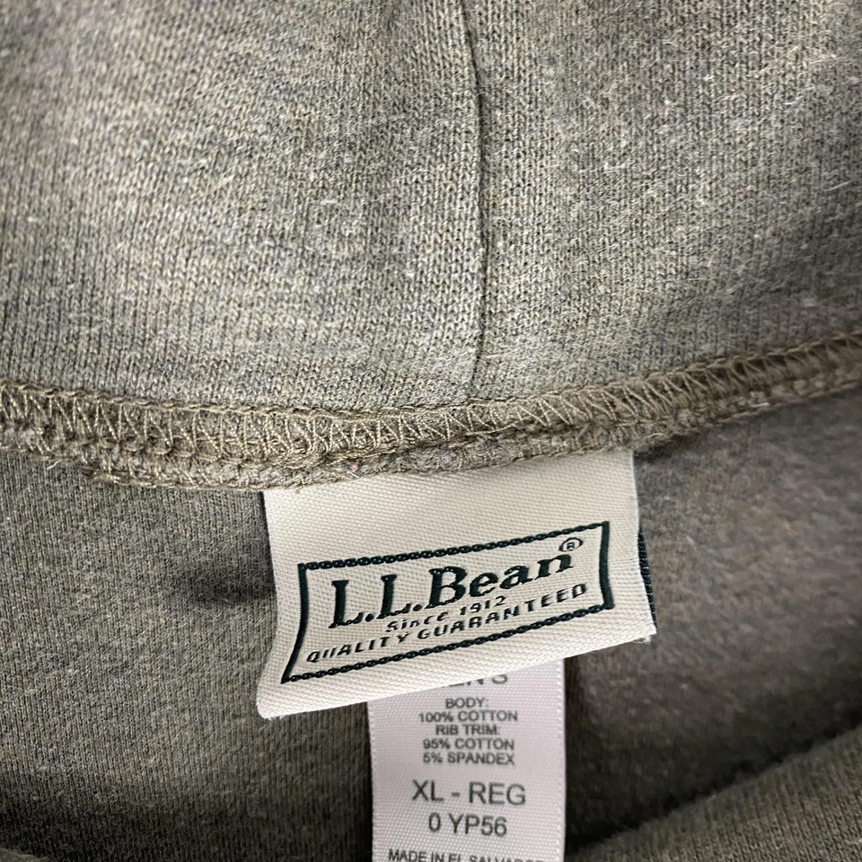 Camisa LL Bean Para Hombres XL Verde Cuello Simulado Manga Larga Algodón Pullover Informal Foto 4 de 4