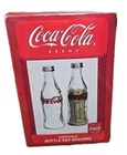 Vintage Coca-Cola Glass Bottles Salt and Pepper Shakers 6" New in Box