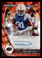 2021 Panini Prizm Draft Picks Collegiate #DPA-SDA Shawn Davis Autographs Red Ice