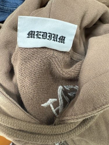 Hidden Cult Womens Cropped Hoodie Tan Brown Beige Medium - Picture 7 of 7