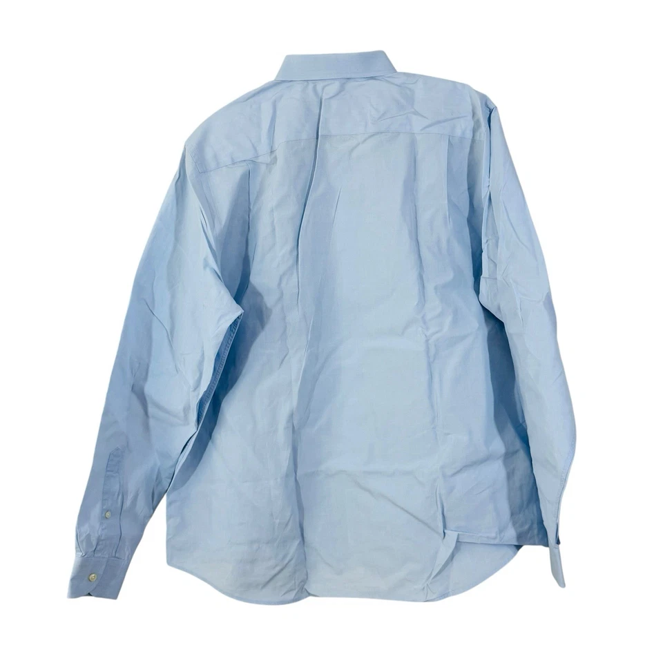 Camisa de vestir Lacoste para hombre XL azul con botones manga larga calce clásico cocodrilo Foto 3 de 4