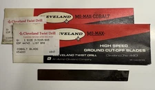 Lot of 2 Cleveland HSS Cut Off/Parting Blades 3/32" x 5/8" x 5" Cobalt, 44743