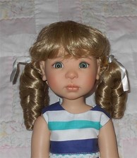 WEE 3 CAROL Doll Wig SIZE 10-11.5 BLONDE Sausage Curl Ponytails NO Part NWT