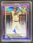 2024 Bowman Draft Braylon Payne Chrome Auto Purple Refractor 1st #/250 Brewers