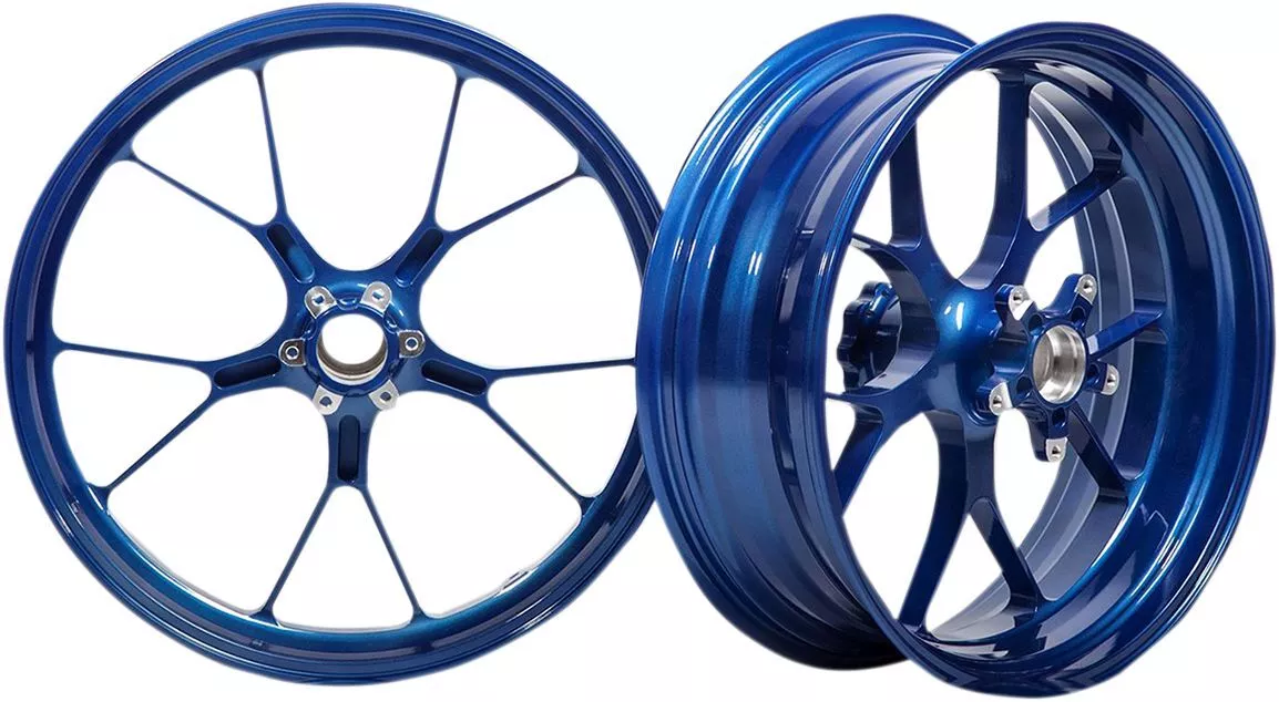 Titax Forged Aluminium Moto Motorcycle Wheels Blue 3.5 6.0 x 17 02012346