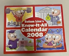 Bottom Line's Year 2008 Know It All Calendar~Trivia~History~STEM~Smart~Used~Good