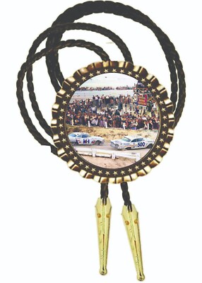 Daytona 500 1959 On Beach Bolo Tie Men's Neckties Men's Clothing Accessory  Art