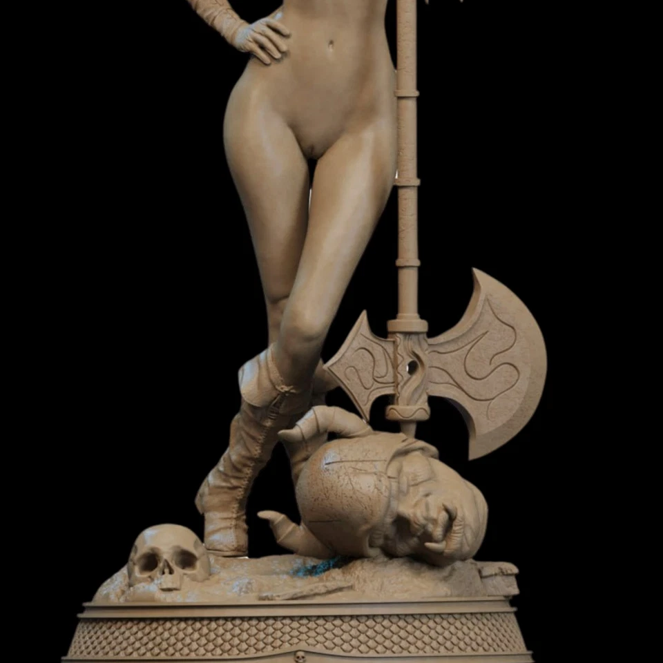 Красная Соня сексуальный NSFW модель фигурка 12K смолы в разобранном виде_неокрашенный CA3D вентилятор искусства - Изображение 4 из 4