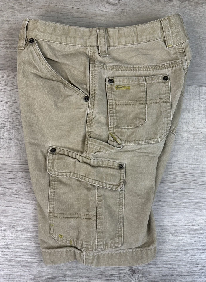 Columbia Sportswear Carpenter Cargo Shorts Canvas Khaki Boys Youth Size 8 (22X7) - Image 2 of 4
