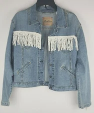 Levi Strauss Signature Women's Size L Frayed Jean Jacket