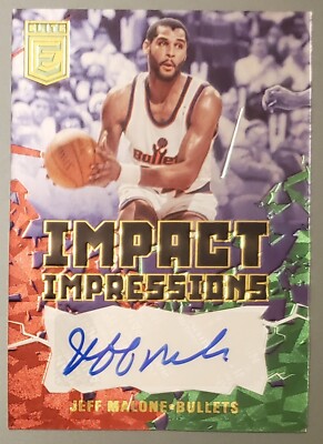2021-22 Donruss Elite - Jeff Malone #II-JML - Impact Impressions - Asia Red &...