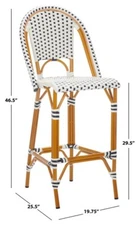 Safavieh CALIFORNIA BAR STOOL, Reduced Price 2172731935 PAT7534D