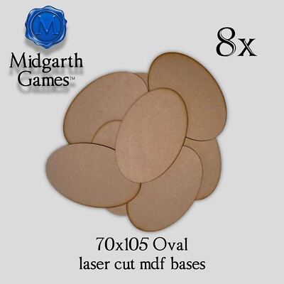 3x 92x120mm Oval MDF Bases Miniature Warhammer AoS 40K FREE SHIPPING US SELLER E - Foto 2