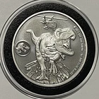 Jurassic World Tyrannosaurus Rex Coin 1 Troy Oz .999 Fine Silver Round Medal