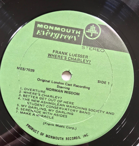 Norman Wisdom - Frank Loesser Where's Charley London Cast Recording Vinyl Album - Picture 4 of 5