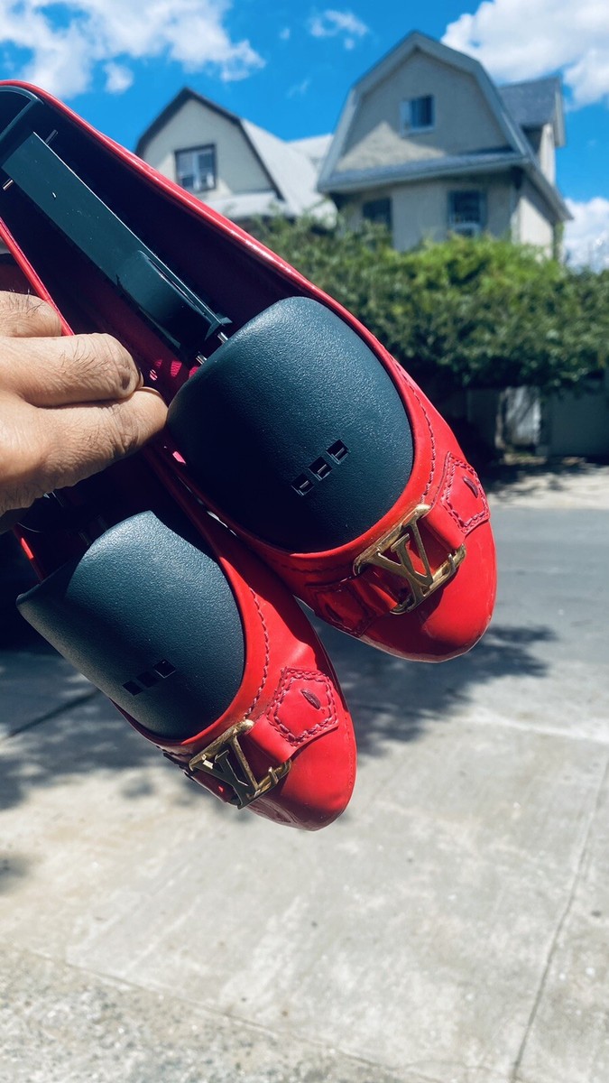 LOUIS VUITTON レッド ローファー $789.00!! LOUIS VUITTON LUXURY WOMEN'S RED PATENT LEATHER