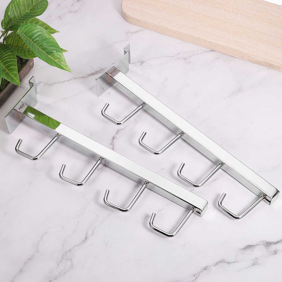 2 Pack Slat Wall Clothes Hangers, 12 Inch Waterfall Rack Slat Wall