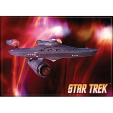 ATA-BOY MAGNET  2.5” X 3.5” STAR TREK ENTERPRISE RED BACKGROUND NEW