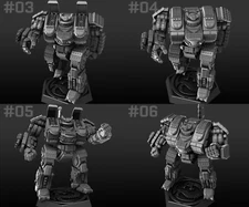 BMB Bombardier "14K" Alternate Mech For Battletech CGL Scale PMW 3 Variants!