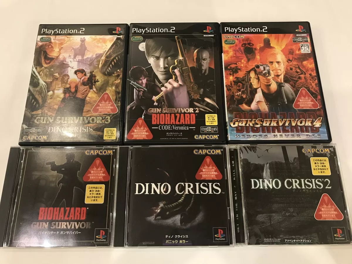 Biohazard GunSurvivor 1 2 3 4 DINO CRISIS 1 2 6 Game Set Playstation PS1 PS2