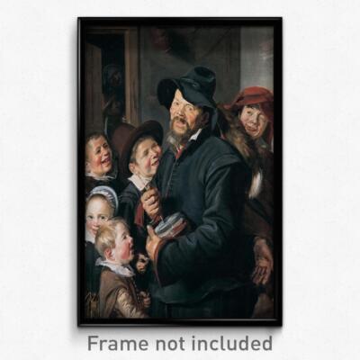 Frans Hals - The Rommel-Pot Player Print 11x17 Art Poster