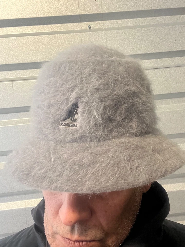 Sombrero cubo Kangol gris peludo furgora lahinch angora despistado años 90 Foto 2 de 3