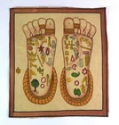 Hindu Religious symbol Vishnu-pada Vishnu footprints painting Cloth. i54-104