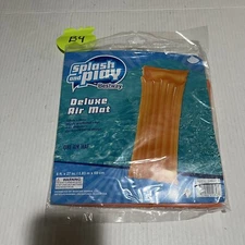 Splash & Play Deluxe Air Mat Pool Float 6 Feet X 27 Inches Orange Bestway New