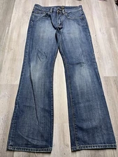 Ruffer by Buffalo David Bitton Jeans Straight Leg Relaxed Fit Sz 32 Medium Wash