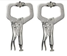 Irwin Vise-Grip 6SP The Original Locking C-Clamps with Swivel Pads (2-pack)