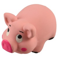 Duvo+ Hundespielzeug Schwein Latex Rosa 6,5X4X5Cm Mit Pfeifton FüR Hunde