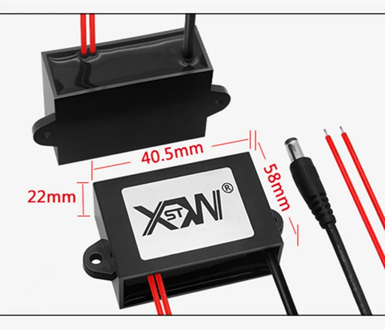 DC15-40V/AC16-28V to 12VDC 5A 60W non-isolated BUCK power converter with DC plug - Image 2 of 4