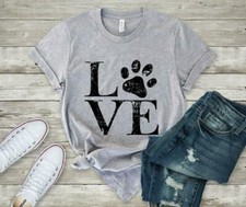NEW Love Dogs Mom Paw Dog Lovers Pets T-shirts Sweatshirts Hoodies S-3XL