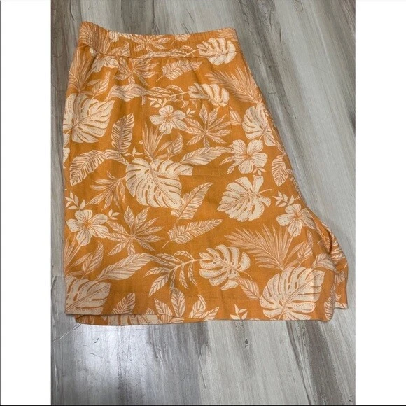 Pantalones Cortos Sonoma Fácil Pull-On Naranja Floral Talla 2X Nuevos con Etiquetas Foto 3 de 4