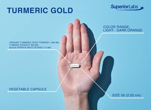 Superior Labs | Organic Turmeric Curcumin (95% curcuminoids) with BioPerine | Pu - Picture 3 of 6