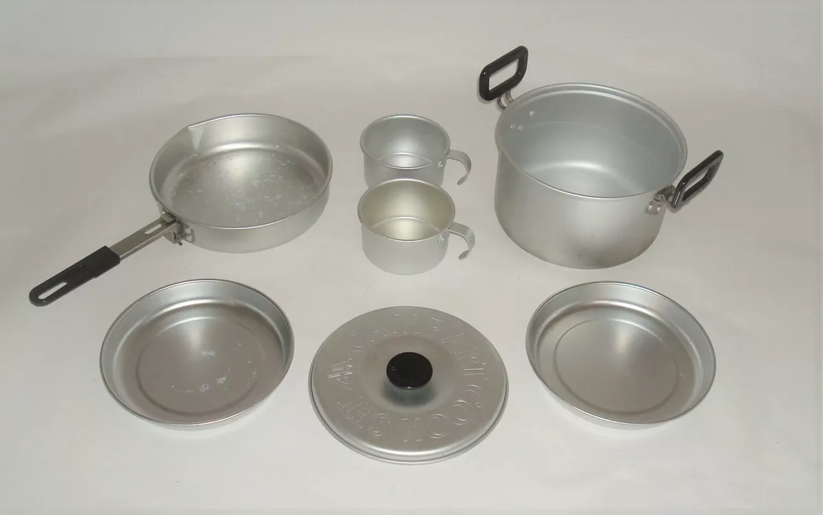 Aluminum Camping Cooking Set CAMP ART Pot Pan Cups Hiking