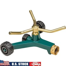 Adjustable 3-Arm Lawn Sprinkler Rotating Water Distribution Durable Garden Care