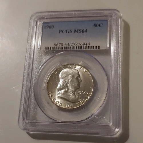 1960 Franklin Half Dollar PCGS MS64 Silver 50C Uncirculated Philadelphia
