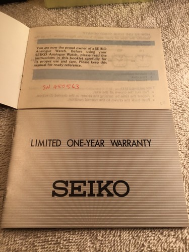 SEIKO Empty Watch Box Blue Presentation Watch Case With Cards - Picture 7 of 9