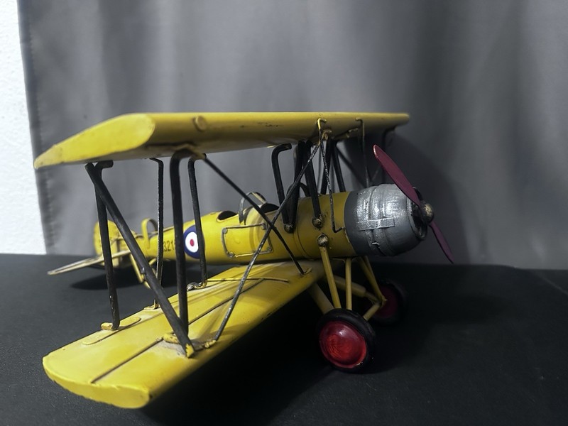 Vintage! Metal K3215 Bi-Plane British