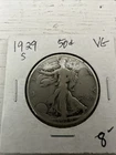 1929-S Liberty Walking Silver Half Dollar.  Just 1.9 Minted!