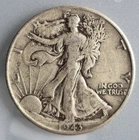 1943 Walking Liberty Silver Half Dollar | Philadelphia | About Good (AG)